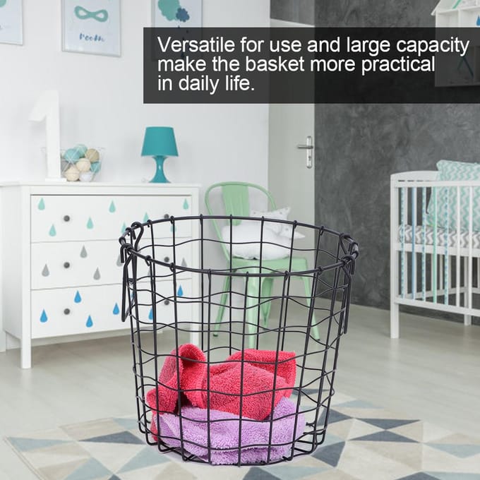 Huishouden Badkamer IJzer Vuile Kleding Wasmand Opberg Houder Organizer gray
