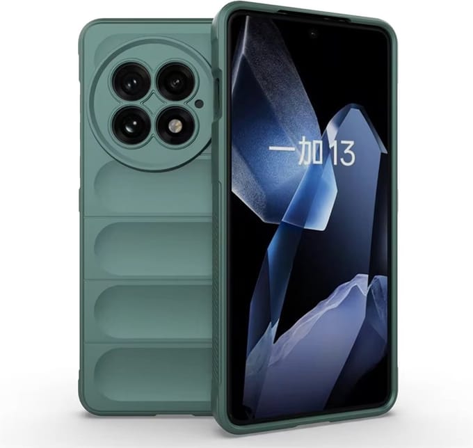 MobyDefend Hoesje - Geschikt voor OnePlus 13 - TPU Gripcase - Groen