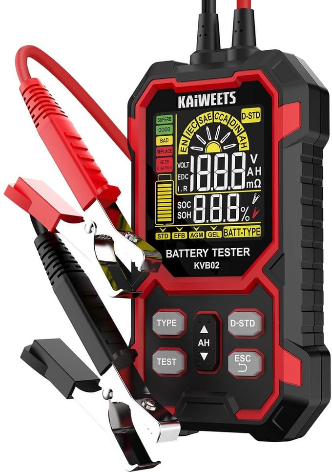 12V 24V Accutester voor Auto en Vrachtwagen: CCA Belastingtester met Batterijstatus