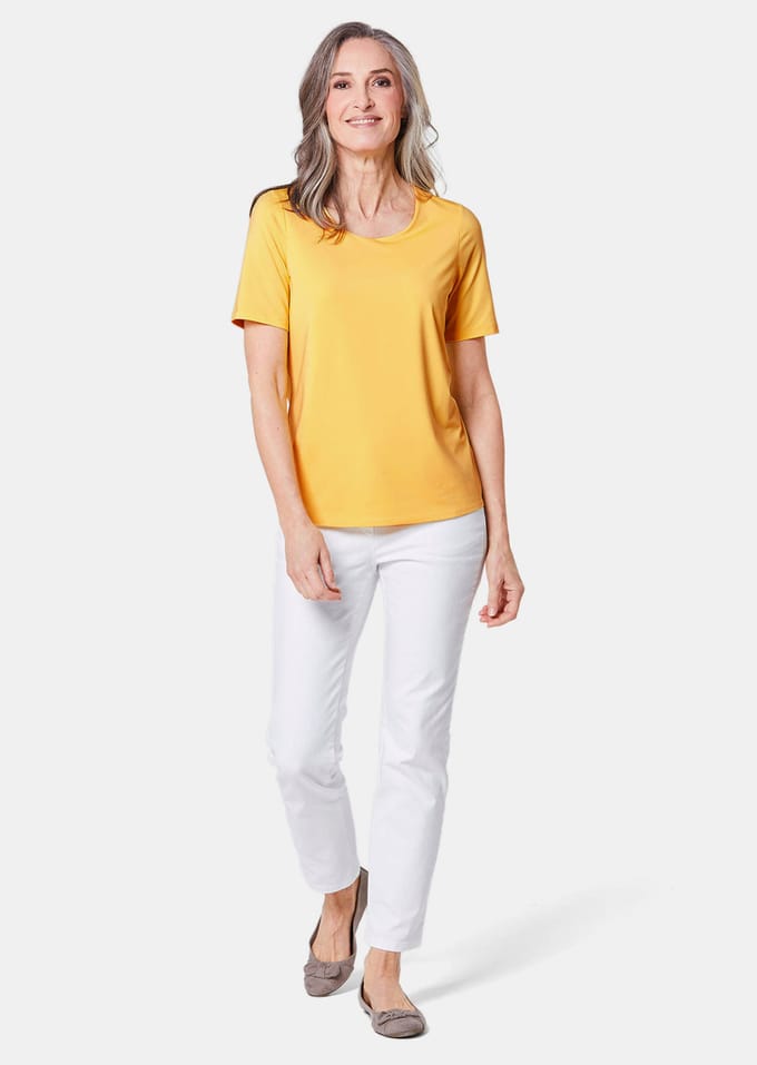 Verzorgd shirt dat mooi in model blijft - geel - Gr. 25 van Goldner Fashion