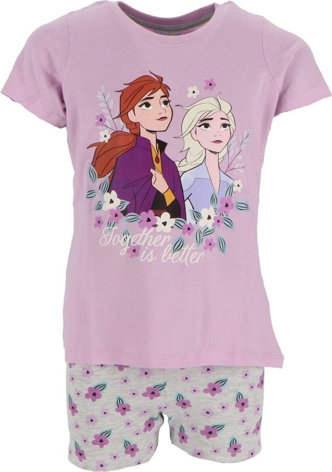 Shortama - Meisjespyjama - Frozen - Lila - 134/140 - 8/10 jaar