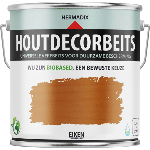 Hermadix Houtdecor Verfbeits Transparant - 0,75 liter - 653 Eiken