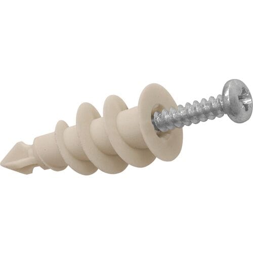 Toolstation Zelftappende gipsplaat-schroefpluggen Nylon (100 Stuks)