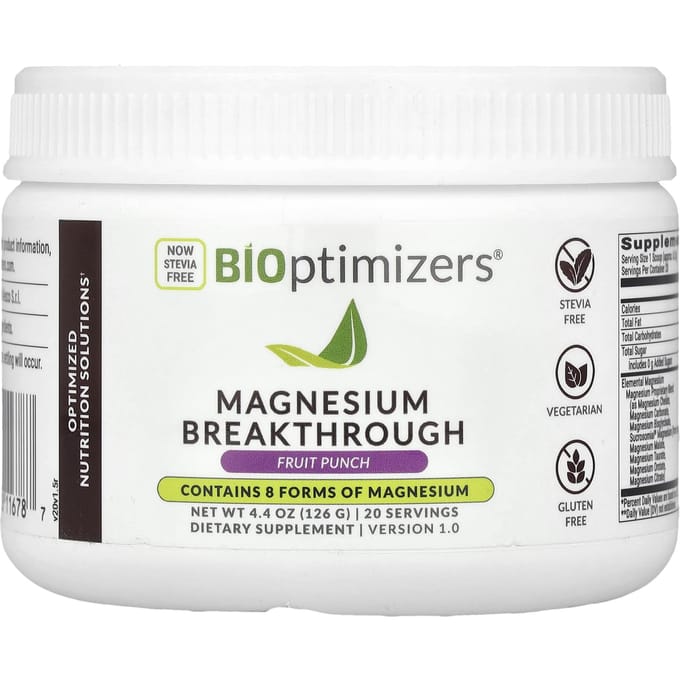 BIOptimizers, Magnesium Breakthrough, Fruit Punch, 4.4 oz (126 gr)
