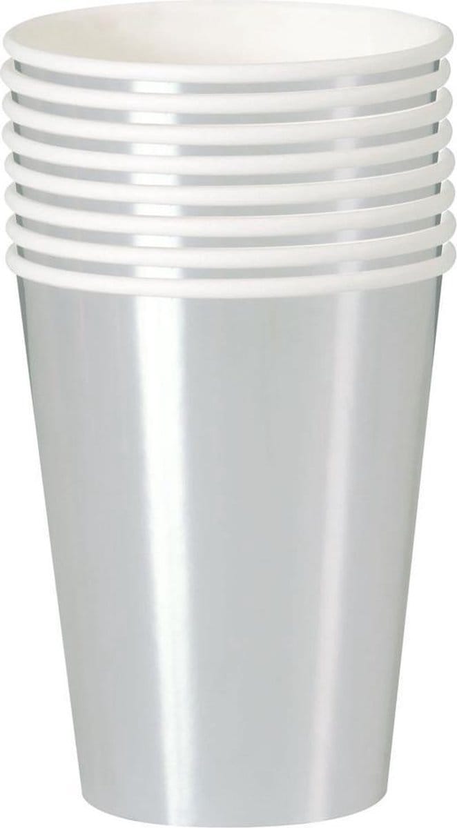 Haza Original Bekers 35 Cl Papier Zilver 8 Stuks