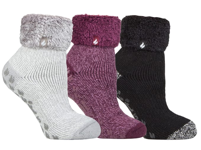 Heat Holders - Set van 3 gevoerde antislipsokken voor dames - Pack 7