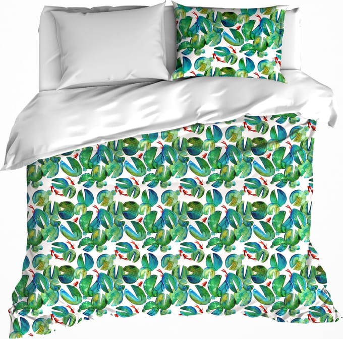 De Witte Lietaer Dekbedovertrek Puddle - Tweepersoons - 200 x 200/220 cm - Katoen