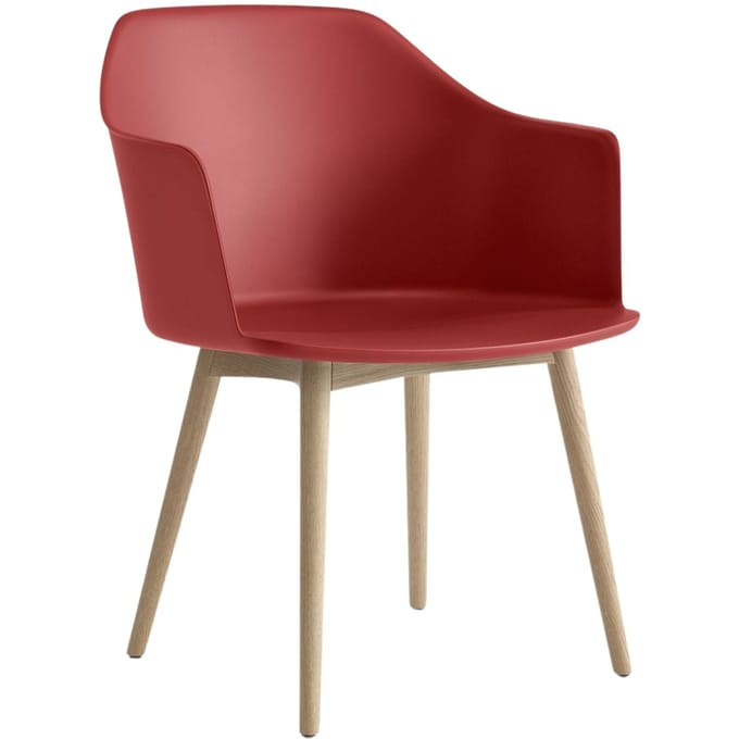 &Tradition Rely HW76 Stoel - vermilion red - oak