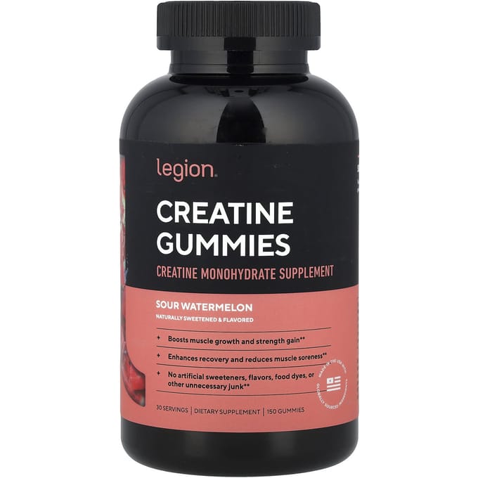 Creatine Gummies, Zure Watermeloen, 150 Gummies