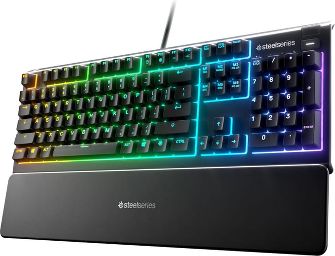 SteelSeries Apex 3 - Membraan Gaming Toetsenbord - US QWERTY - Zwart