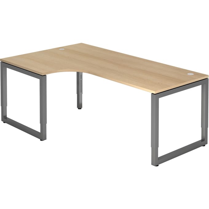REGO 82 G | Bureau - 200 x 120 Tafelhoogte I In hoogte verstelbaar Eiken/Grafiet