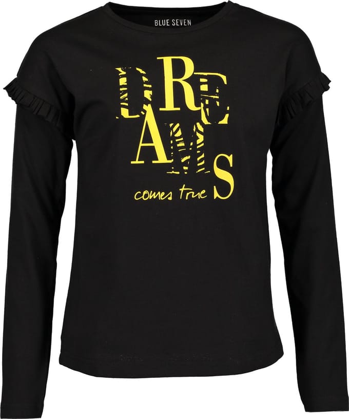 Blue Seven- Meisjes T-shirt - zwart - Maat 164