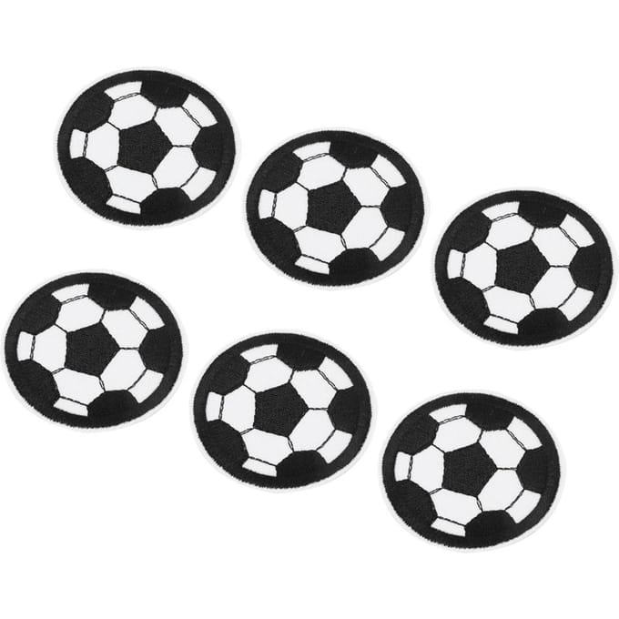 Voetbal Geborduurde Patch DIY Decoratie Kleding Strijk Naai Sticker Appliqué Knutselaccessoires gray