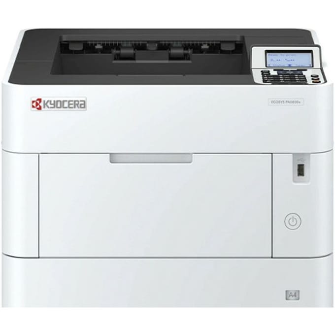 Laserprinter Kyocera ECOSYS PA5000x, zwart-wit, USB,LAN,SD-/SDHC, duplex/mobiel afdrukken, tot A4, incl. toner, wit