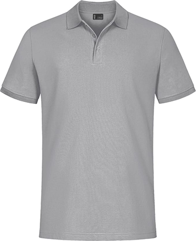Herenpolo 'Promodoro' met korte mouwen Light Grey - M