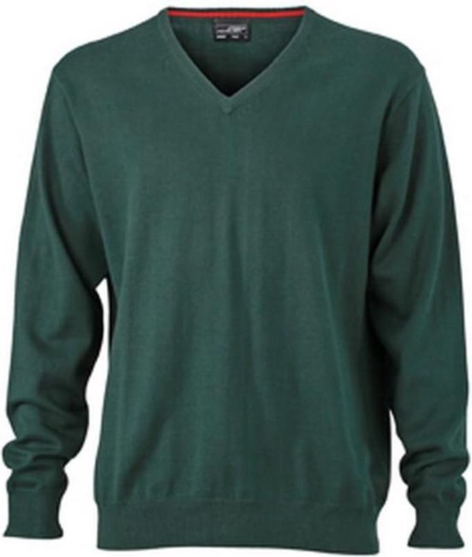 James and Nicholson Heren V-hals pullover (Bosgroen)