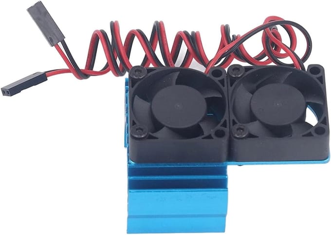 RC Auto Koeling - Motor Koellichaam - RC Auto Rijden - IP44 Waterdicht - 16x12x5 cm - Blauw