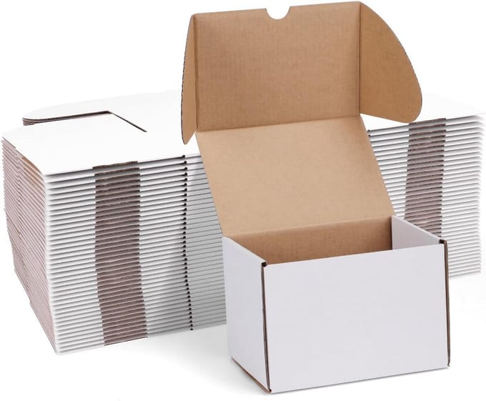 Golfkartonnen verzenddozen wit - 3-laags karton voor retail en mailing - set van 40