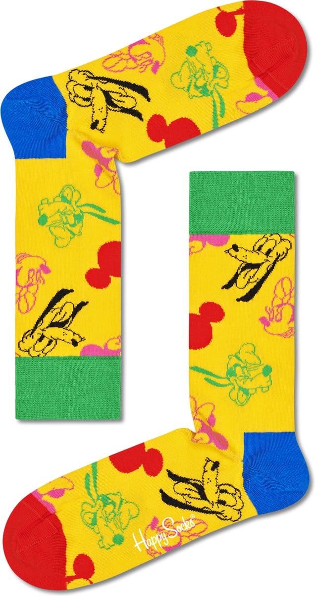 Happy Socks unisex sokken Disney all smiles geel