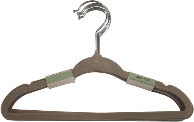 Puck Kledinghanger - 6 stuks - Velours Zand