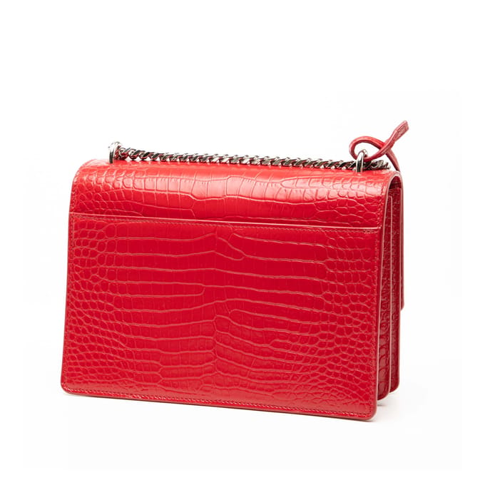 Tweedehands Middelgrote Croco-embossed Monogram Sunset Bag