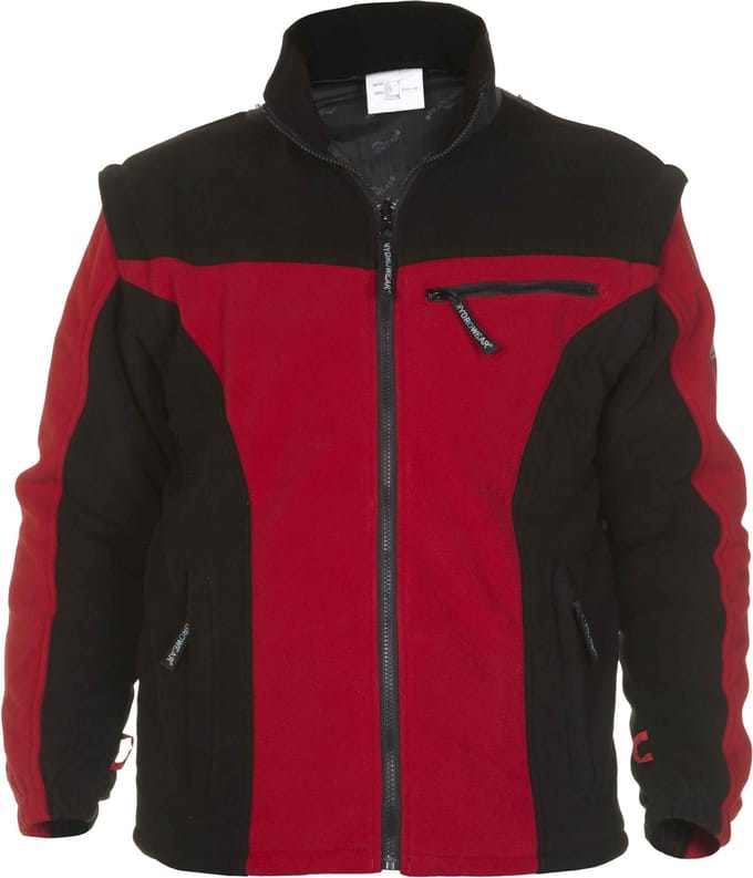 Hydrowear Fleecevest - Keulen Zwart/rood Mt L