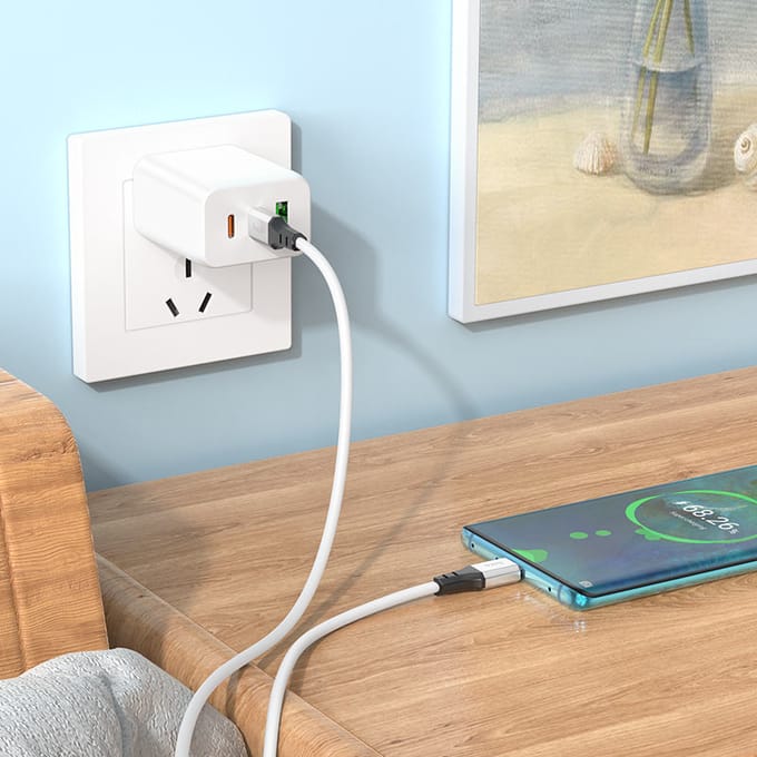 Hoco X86W Usb-C naar Usb-C kabel Wit 1 meter 60W