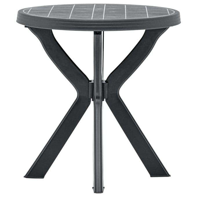 vidaXL - Bistrotafel - Ø70 - cm - kunststof - antraciet
