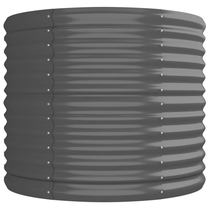 vidaXL - Plantenbak - 296x80x68 - cm - gegalvaniseerd - staal - grijs