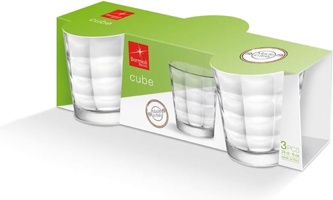 Bormioli Cube Waterglas 24cl Set3