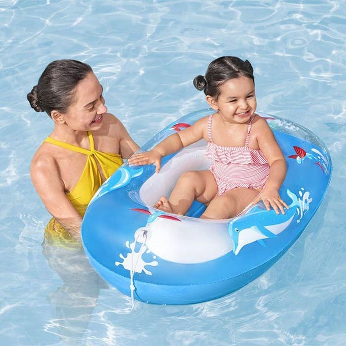 Strandponton voor zwemmende dolfijn 102 x 69 cm Bestway 34037