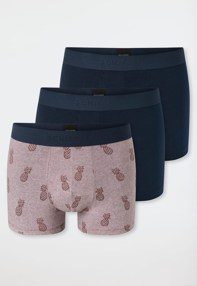 Shorts, set van 3, effen/met patroon, meerkleurig - 95/5 9