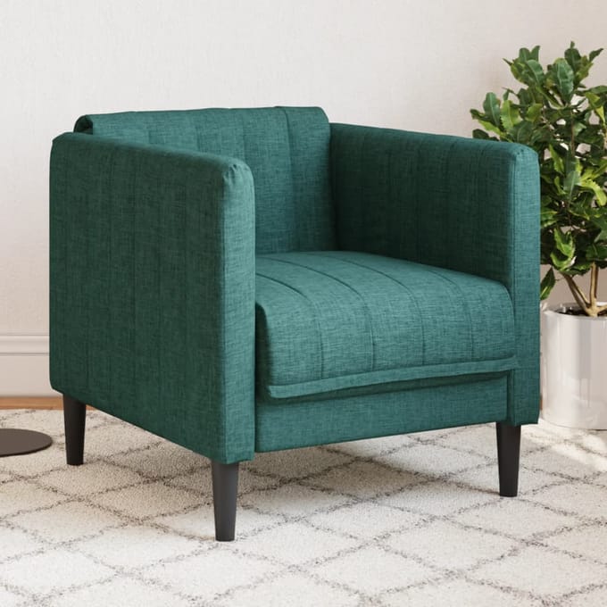 vidaXL Fauteuil stof donkergroen
