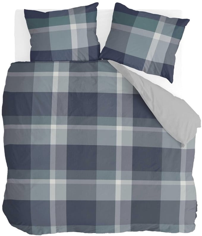 Byrklund Dekbedovertrek Preppy Squares - 200x220 - 100% Polyester - Blauw