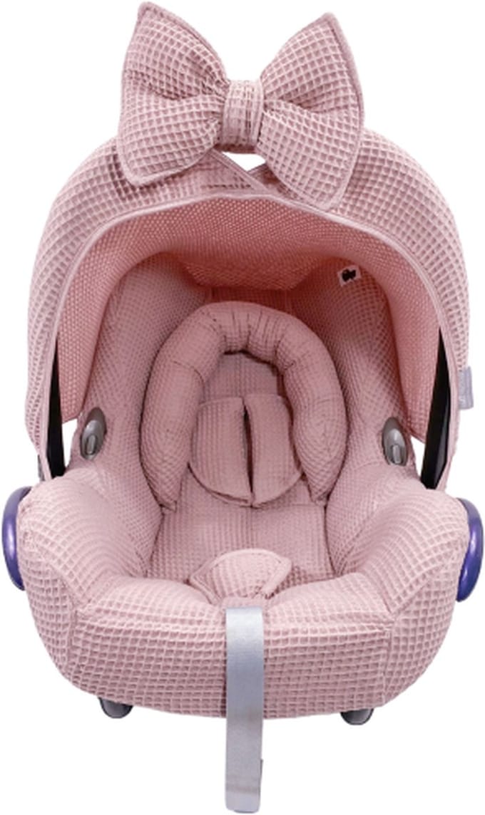 Wazzhappening - Maxi Cosi hoes set - oudroze - autostoelhoes