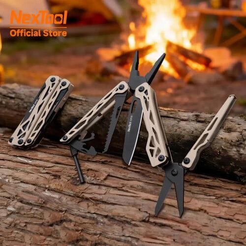 NexTool 12-in-1 Camper Tang Multifunctionele Gereedschap Vouwtang Schaar Mes Buiten Camping Overleving Hand Multitool Gereedschapsset CP10