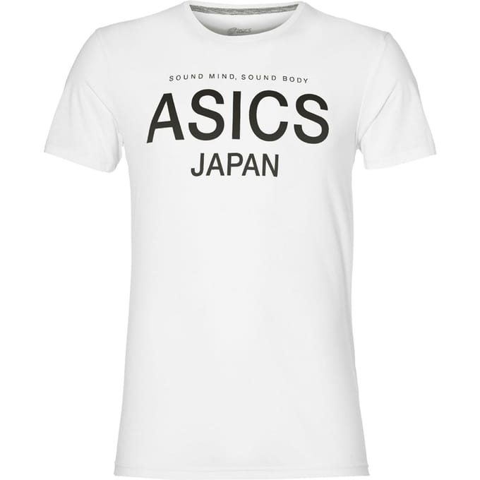 Asics Logo Heren Wit T-Shirt