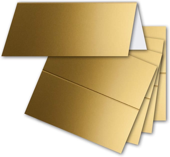 Tafelkaartjes 4,5 x 10 cm Goudmetallic 500 Stuks
