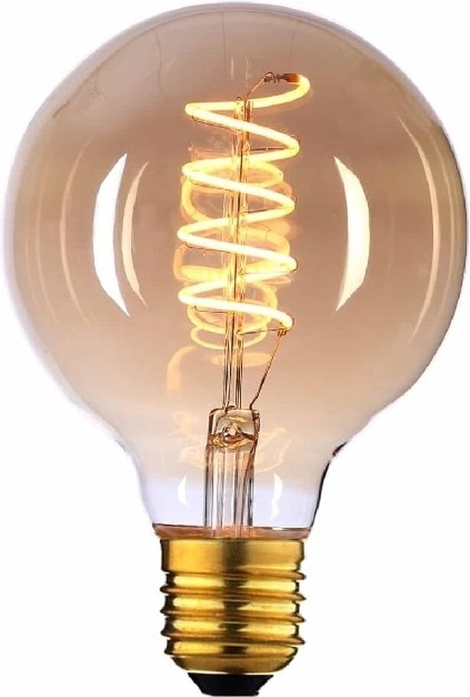 E27 4Watt Gold Spiraal 95mm Dimbaar