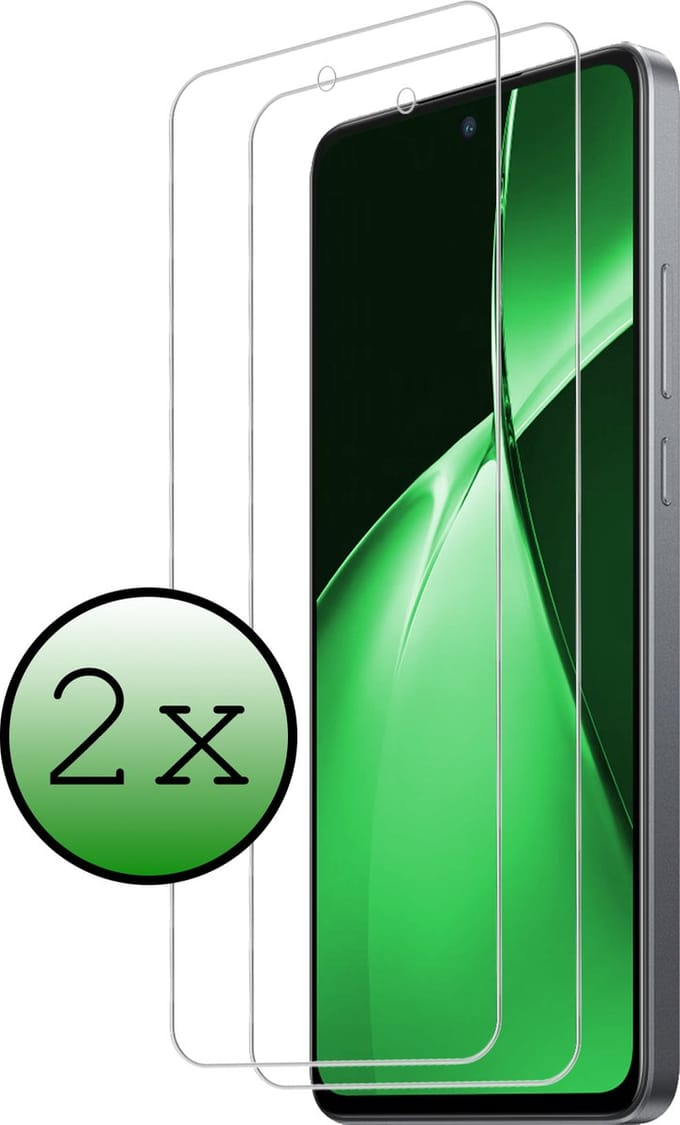 Screenprotector - 2 Stuks Geschikt voor OnePlus Nord CE 4 Lite - Extra Sterk - Beschermglas - Gehard Glas - Tempered Glass - Screen Protector