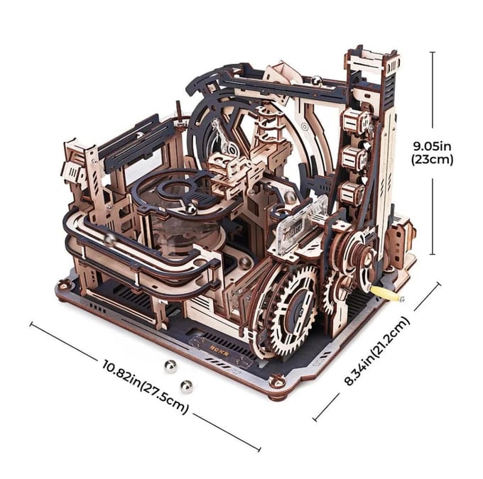 Robotime ROKR Marble Spaceport Knikkerbaan - Houten bouwpakket - LGC01