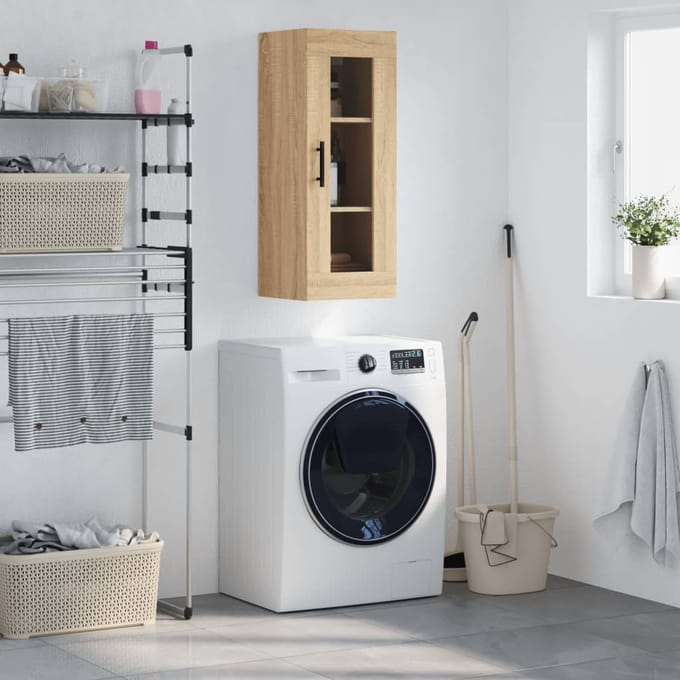 vidaXL - Bovenkast - 34,5x34x90 - cm - sonoma - eikenkleurig