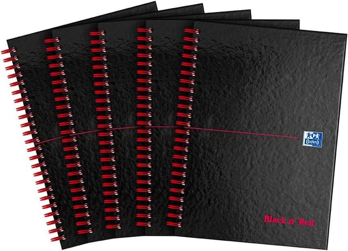 Set van 5 Collegeblokken A5 Genaaid Lijn A5 140 Pagina's Harde Kaft