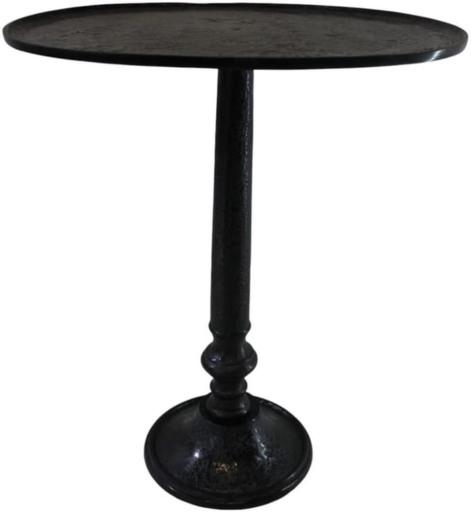 Deco4yourhome® - Bijzettafel - Wandtafel - Ovaal - Metaal - Zwart
