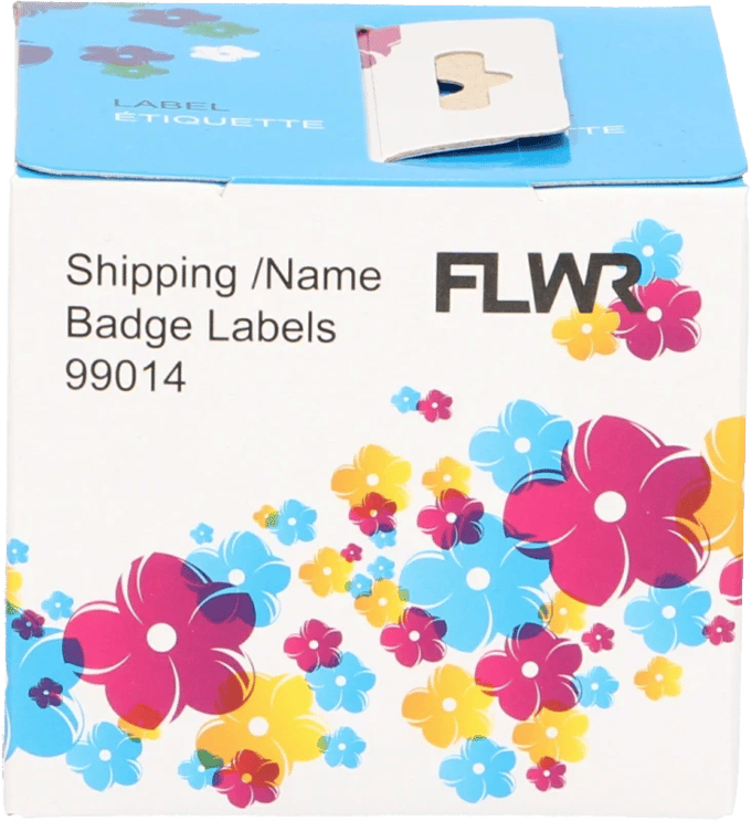 FLWR - Adreslabel / 99014 / Wit - Geschikt voor Dymo