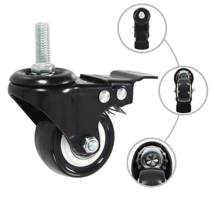 vidaXL - Zwenkwielen - 32 - st - met - remmen - 50 - mm