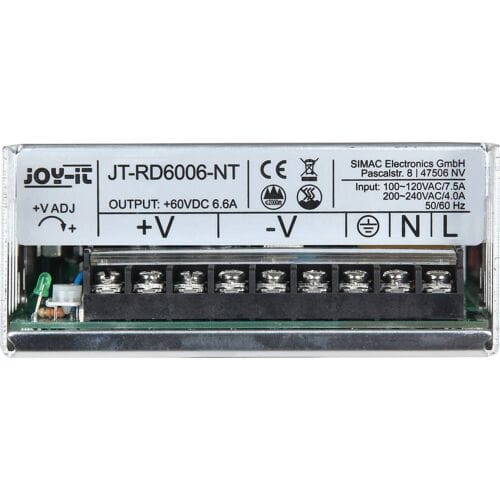 Joy-it Industriële netvoeding, vaste spanning 60 (max.) 6.6 A (max.) 400 W Aantal uitgangen: 1 x