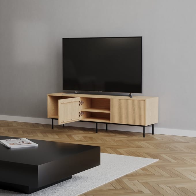 Bronx71® Tv-meubel Ray blank eiken 150 cm