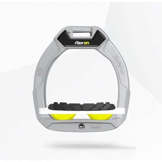 Veiligheidsbeugels Paardrijden Hellend Grip Aluminium/Wit/Geel kind Flex-On Safe-On