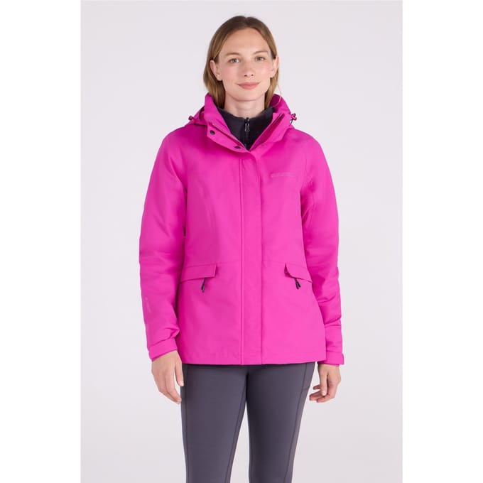 Mountain Warehouse Dames/Dames Thunderstorm II 3 in 1 Waterdichte Jas (Helder Roze)